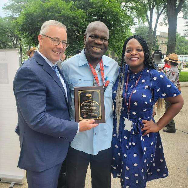 The African Cultural Association recognized Lowell City Manager Tom Golden...