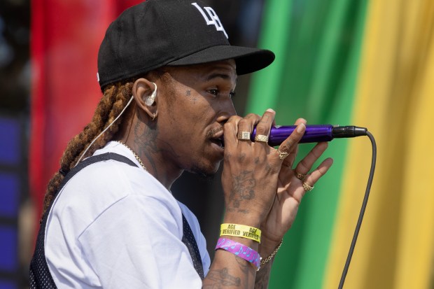 Seafood Sam performs during Long Beach’s 4th annual Juneteenth celebration...