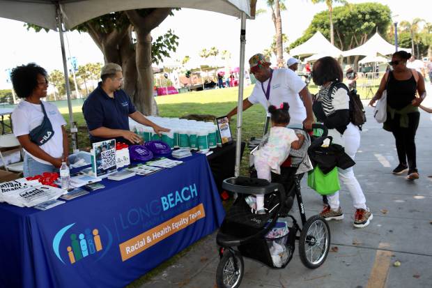 Large crowds attend the the 3rd annual Juneteenth celebration on...