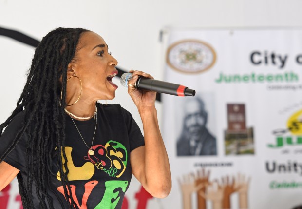 Elizabeth Green, a member of The Village SBC, performs on...