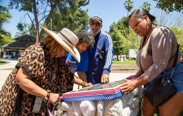 From left, Trudy Coleman, Juneteenth board co-founder; Kizziah Anderson, board...