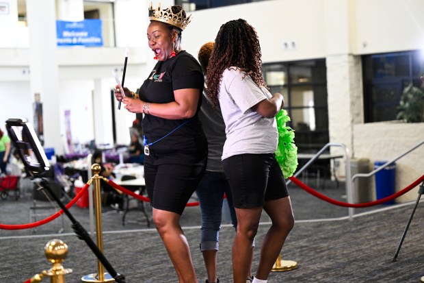 Guests at the second annual Love4Us Juneteenth Freedom Celebration make...