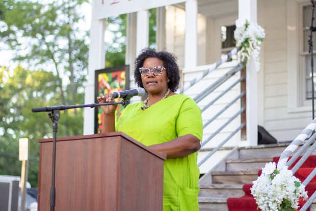 Rev. Dr. Michelle Lewis of Manteo speaks at the fourth...