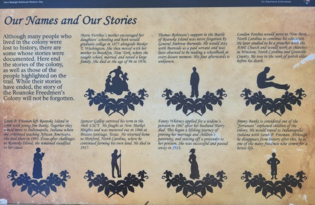 A National Park Service sign along the Freedom Trail on...