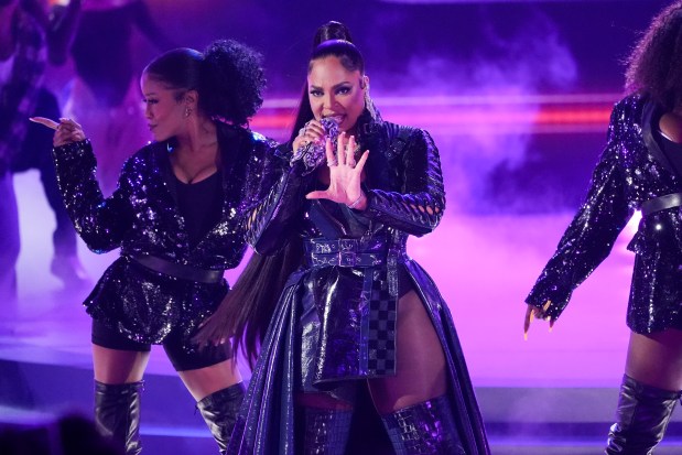 Ashanti performs during the BET Awards on June 9, 2025, at the Peacock Theater in Los Angeles. (AP Photo/Chris Pizzello)
