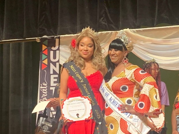 Addison Streat, left, was named Miss Legacy Juneteenth during the Excellence Youth Pageant held June 7th (Submitted Photo)
